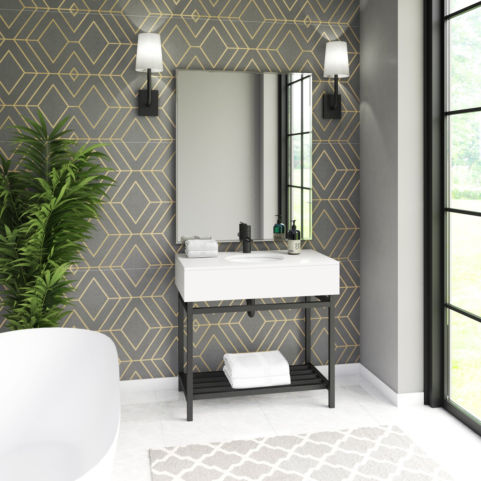 预发布站点、【Home Improvement】Whittier 36” Single Bathroom Vanity Set、-12345