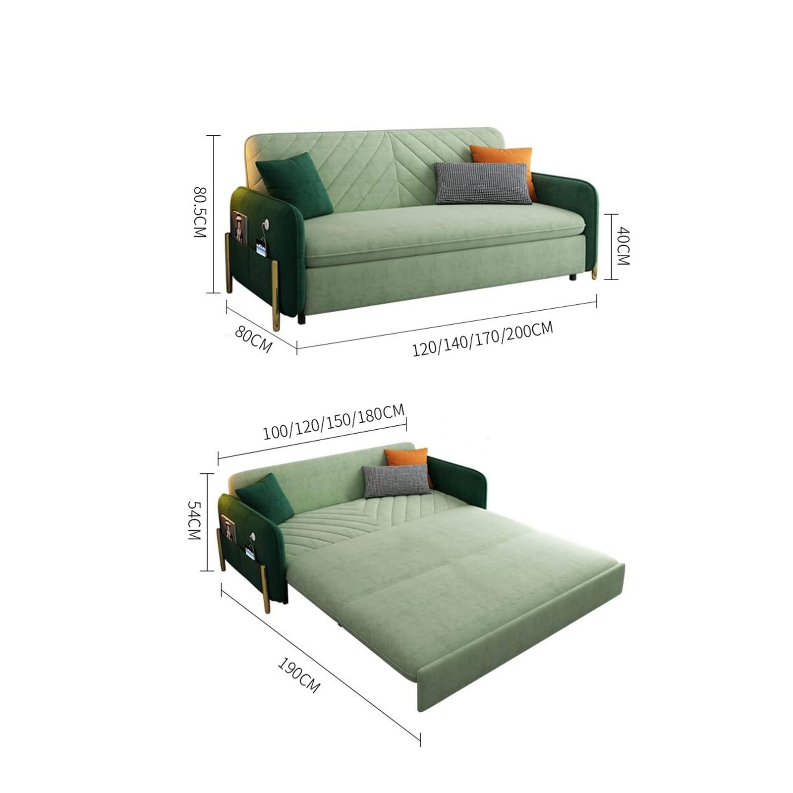 预发布站点、【Furniture】【BS】King Bed Sofa Green Upholstered Convertible Sofa、-12345