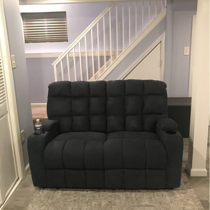 预发布站点、【Furniture】Grigor 57.5'' Wide Home Theater Loveseat with Cup Holder、-12345