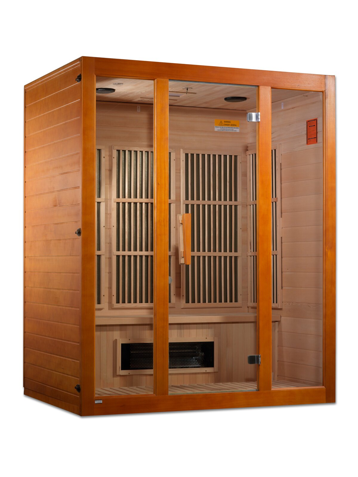 预发布站点、【Sports&Outdoors】Dynamic Infrared Maxxus 3 - Person Indoor Bluetooth Compatible FAR Infrared Sauna in Hemlock、-12345