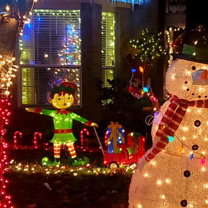 预发布站点、【Décor】2 Piece Elf Pulling Wagon Lighted Display Set、-12345