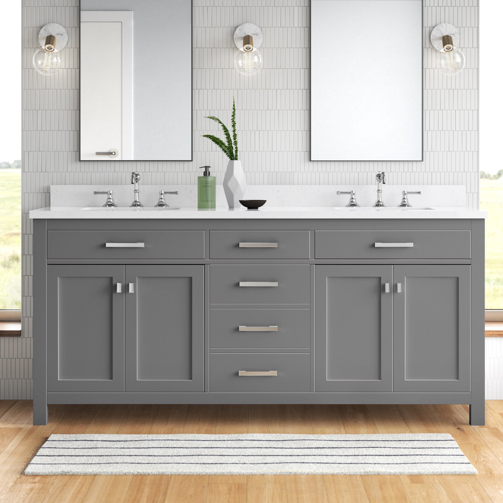 预发布站点、【Home Improvement】Atencio 72" Double Bathroom Vanity Set、-12345