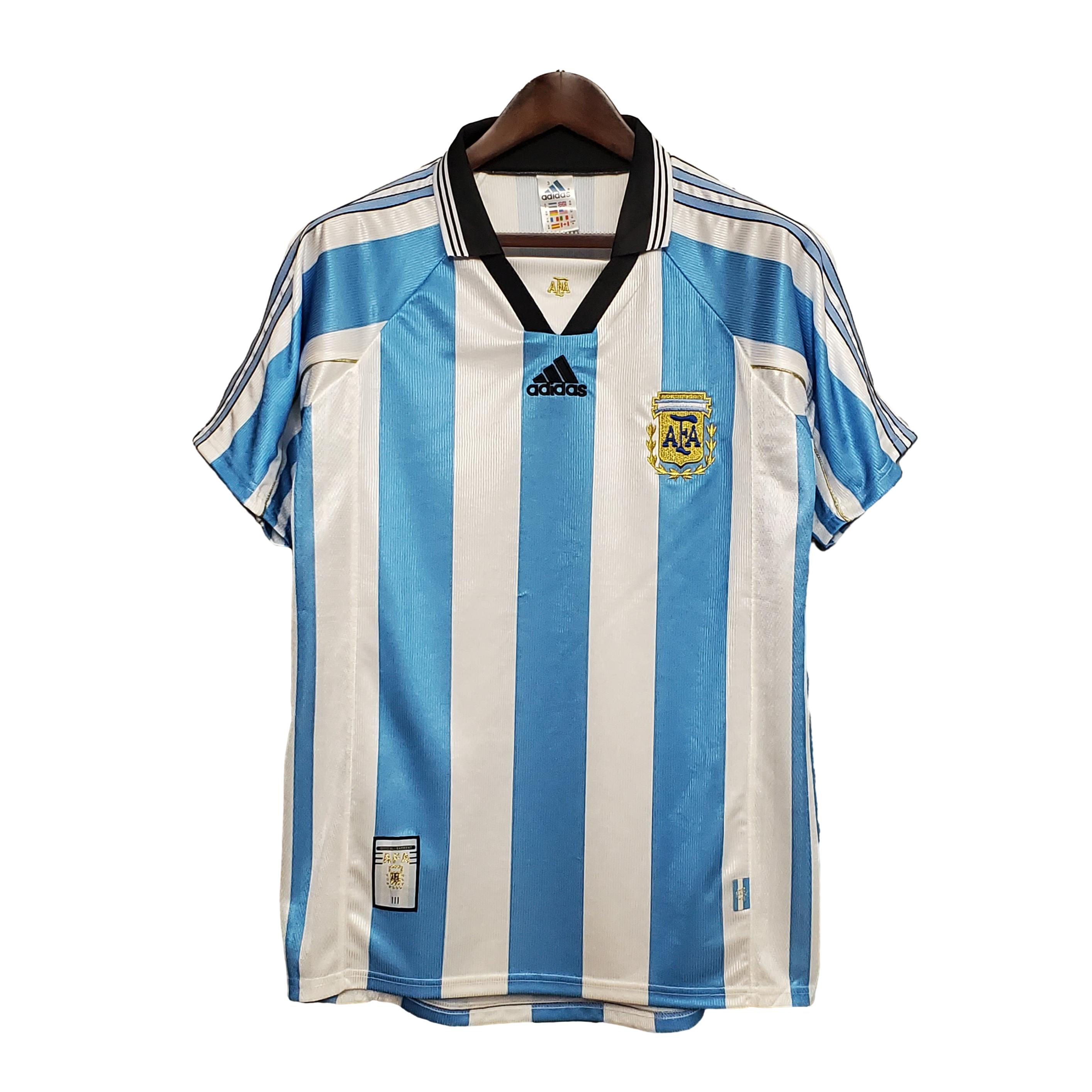 Retro Argentina 1998 Home Stadium Jersey111