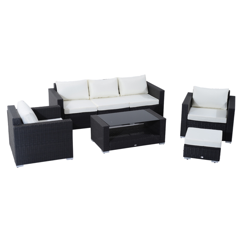预发布站点、【Furniture】7Pc Rattan Set Outdoor Patio Furniture Sofa Table Sectional Wicker、mysite-12345