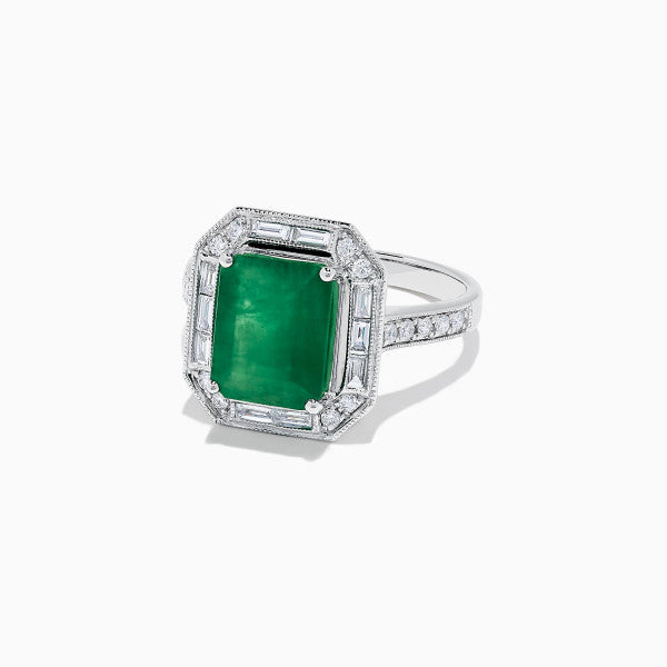 预发布站点、5.2ct Art Deco Halo Emerald Cut Engagement Ring、testother-12345