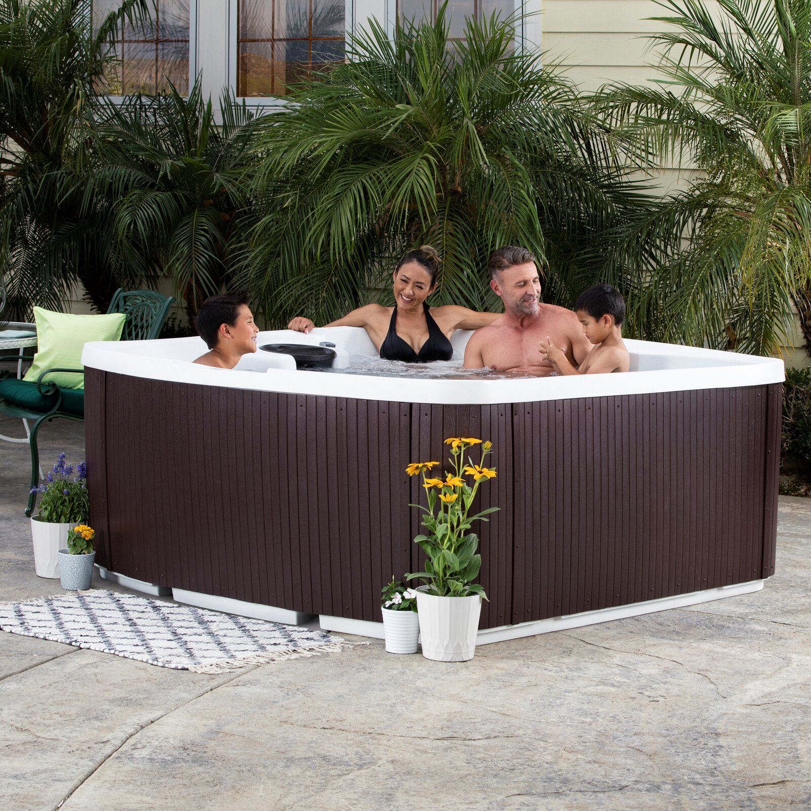 预发布站点、【Sports&Outdoors】Lifesmart Spas Leganza 6 - Person 90 - Jet Rectangular Hot Tub with Ozonator、-12345