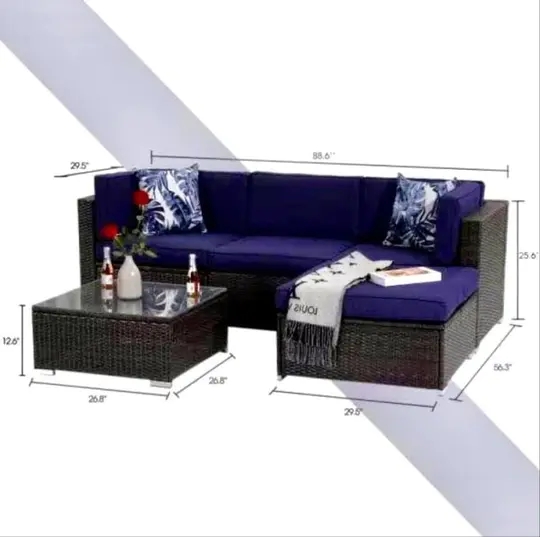 预发布站点、【Furniture】5 PATIO SET WICKER Outdoor Modular Sofa、-12345