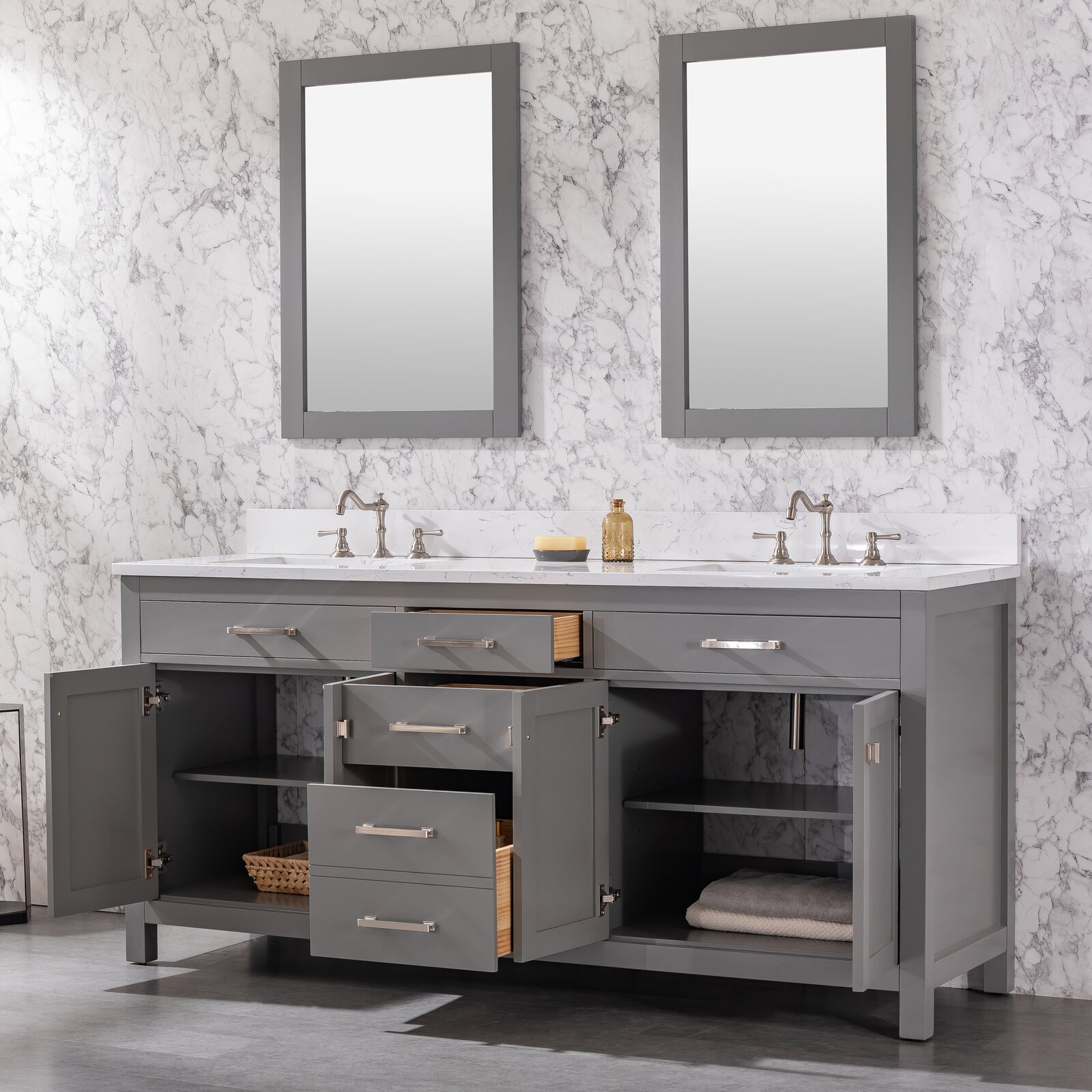 预发布站点、【Home Improvement】Atencio 72" Double Bathroom Vanity Set、-12345