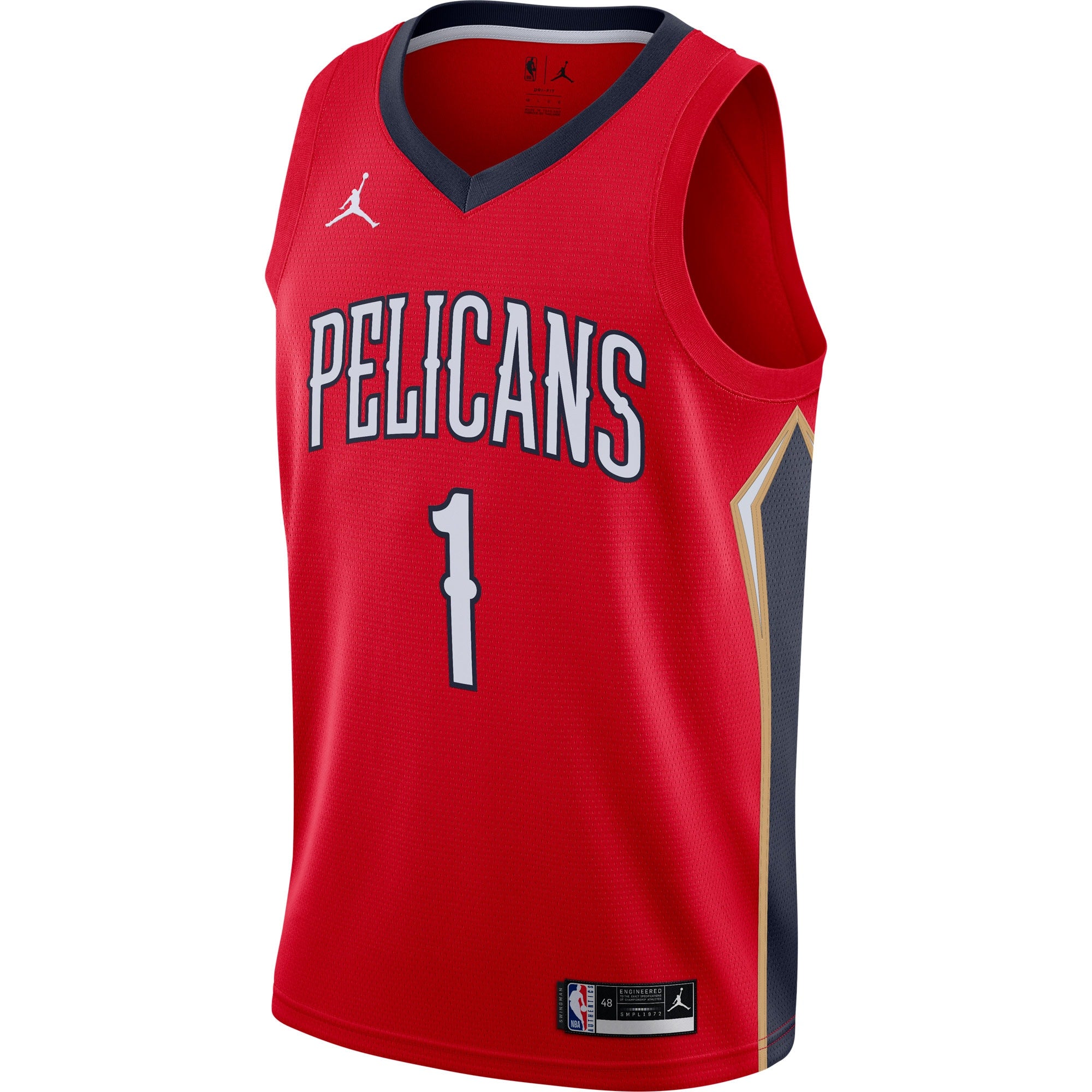 预发布站点、Zion Williamson New Orleans Pelicans Jordans Brand 2020/21 Swingman Jersey - Statement Edition - Red、FF-CUSTOM-12345