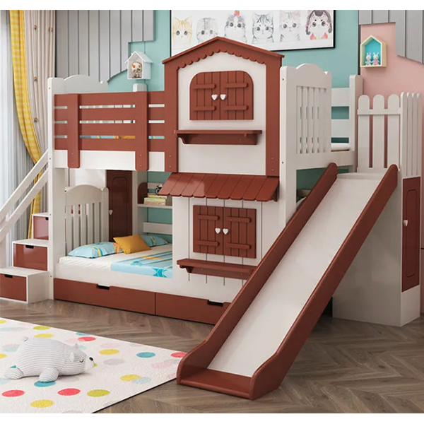 预发布站点、【Furniture】Children's Bunk Bed Mother-Child Bed Girl Bunk Bed with Wardrobe Slide、mysite-12345