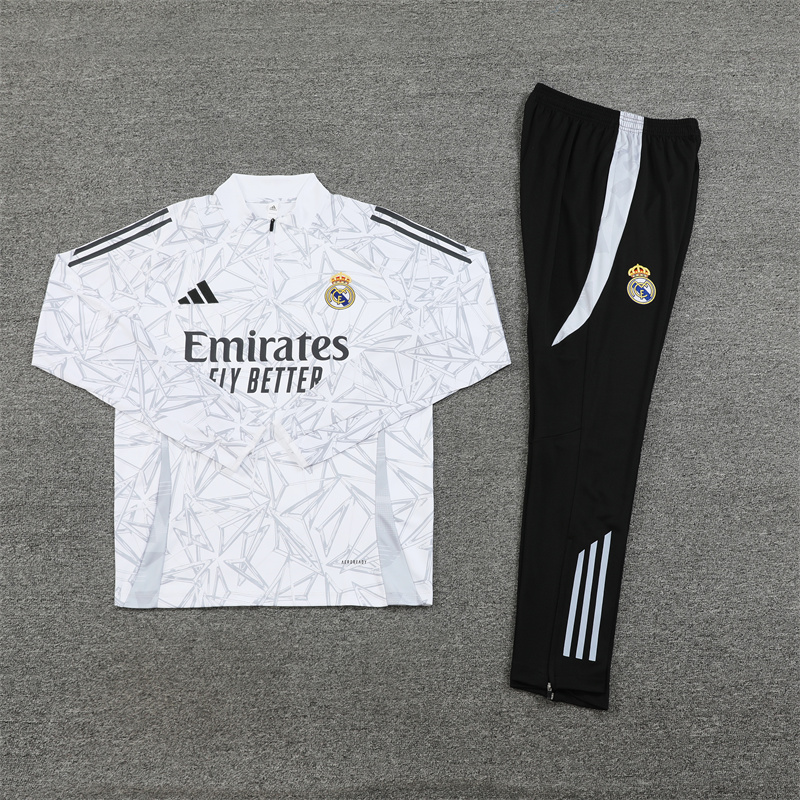 Real Madrid 24-25 Long Sleeve Training Set - White Camouflage111