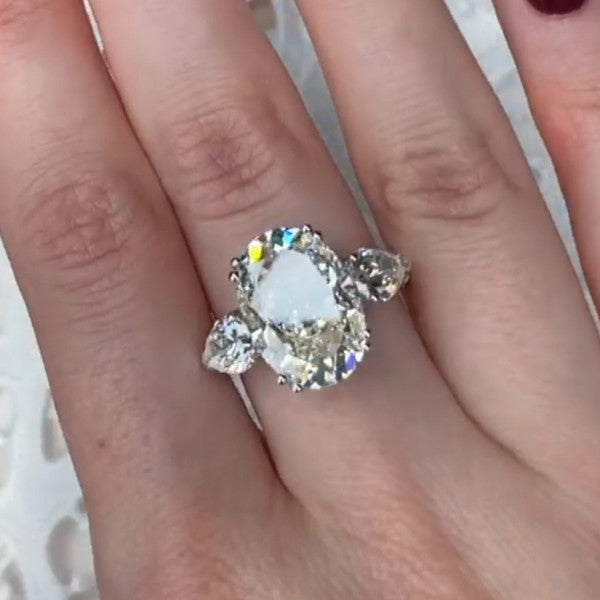 预发布站点、5.8ct Oval Cut Three Stone Engagement Ring、testother-12345