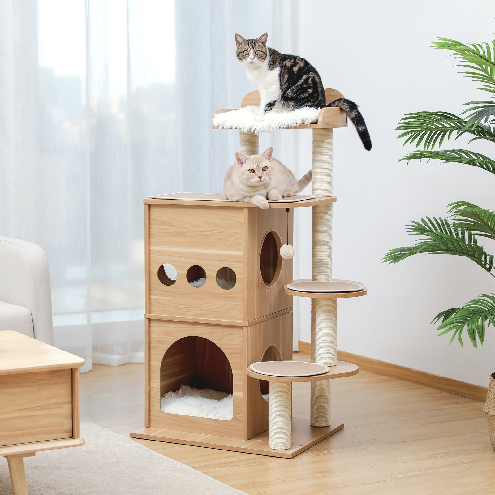 预发布站点、【Pet】47" Wooden Luxury Cat Tree、-12345