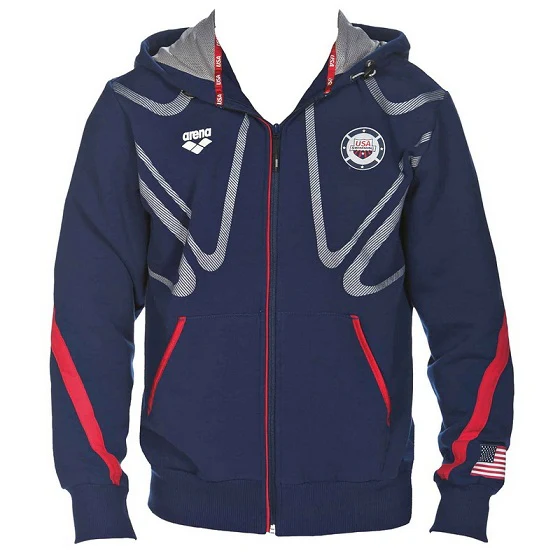 预发布站点、Arena Unisex USA Swimming Hooded Jacket、mysite-12345