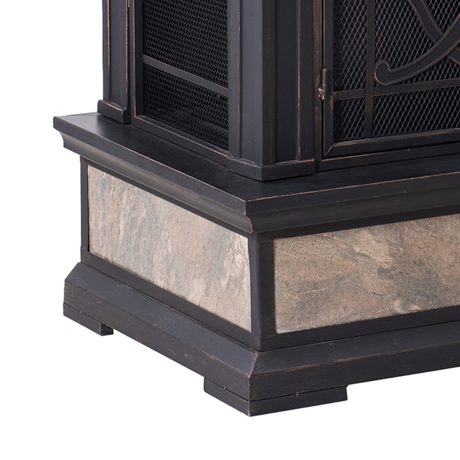 预发布站点、【Sports&Outdoors】Sofie 56.7'' H Wood Burning Outdoor Fireplace、-12345