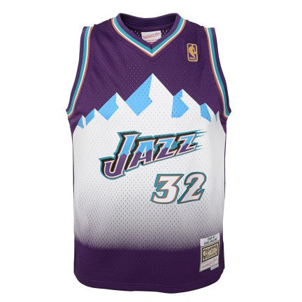 预发布站点、Youth Utah Jazz Karl Malone Mitchell & Ness Purple 1996-97 Hardwood Classics Swingman Jersey、FF-CUSTOM-12345