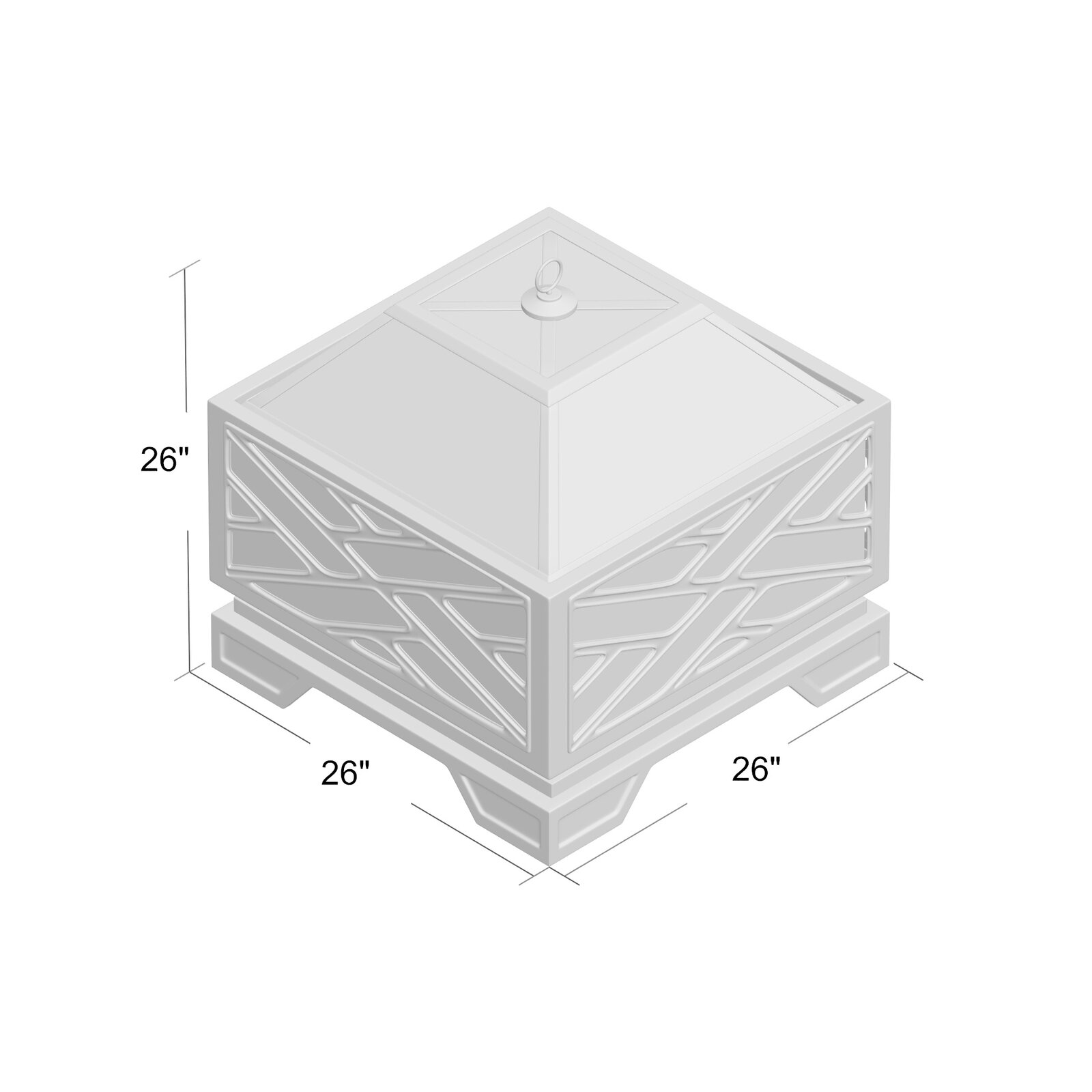 预发布站点、【Sports&Outdoors】Telvin 26'' H x 26'' W Steel Wood Burning Outdoor Fire Pit with Lid、-12345