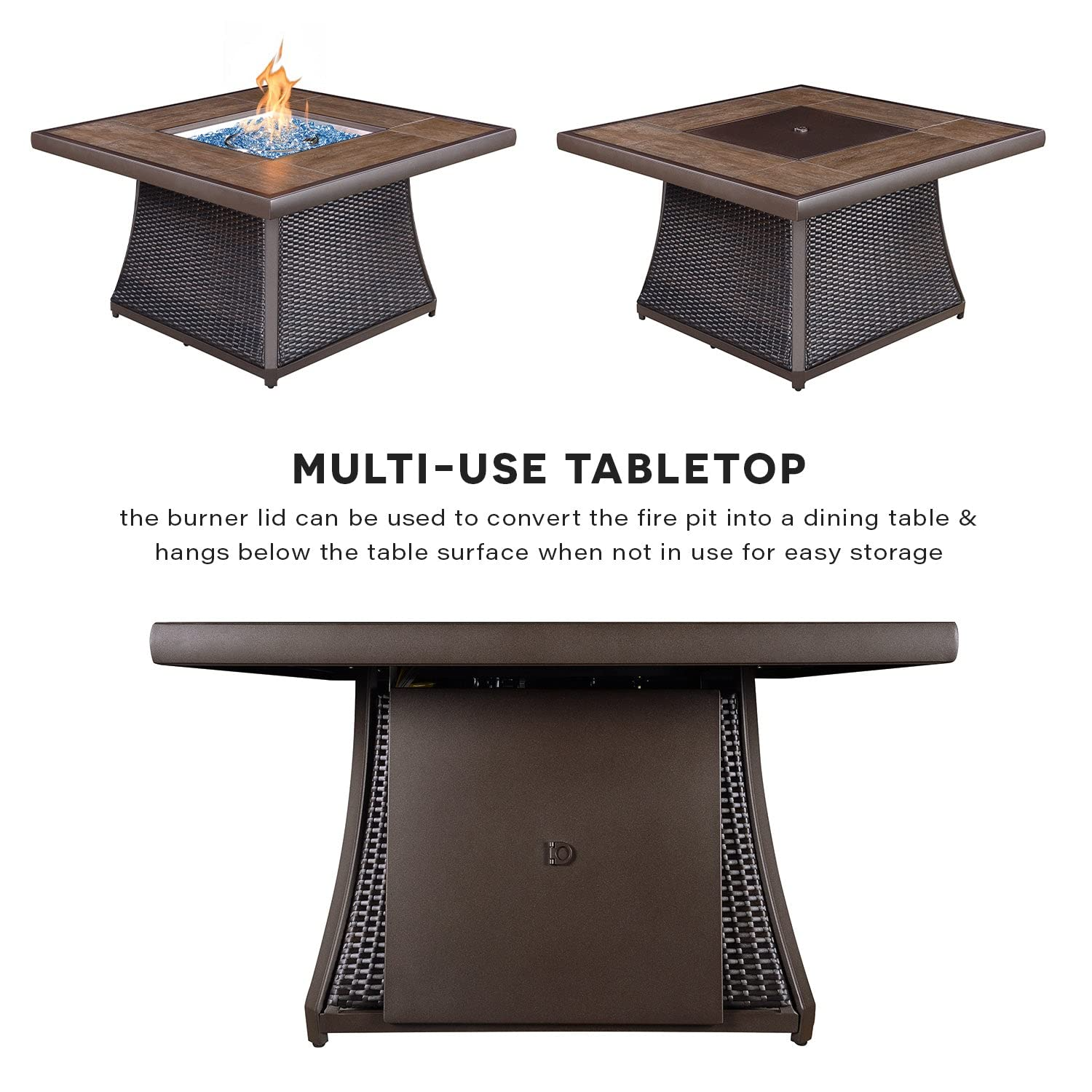 预发布站点、【Furniture】Kinger Home Propane Brazier Table 5-Piece Set, Suitable for Outdoor Patios、mysite-12345