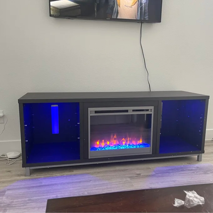 预发布站点、【Furniture】【BS】Vaske TV Stand for TVs up to 70" with Fireplace Included、-12345