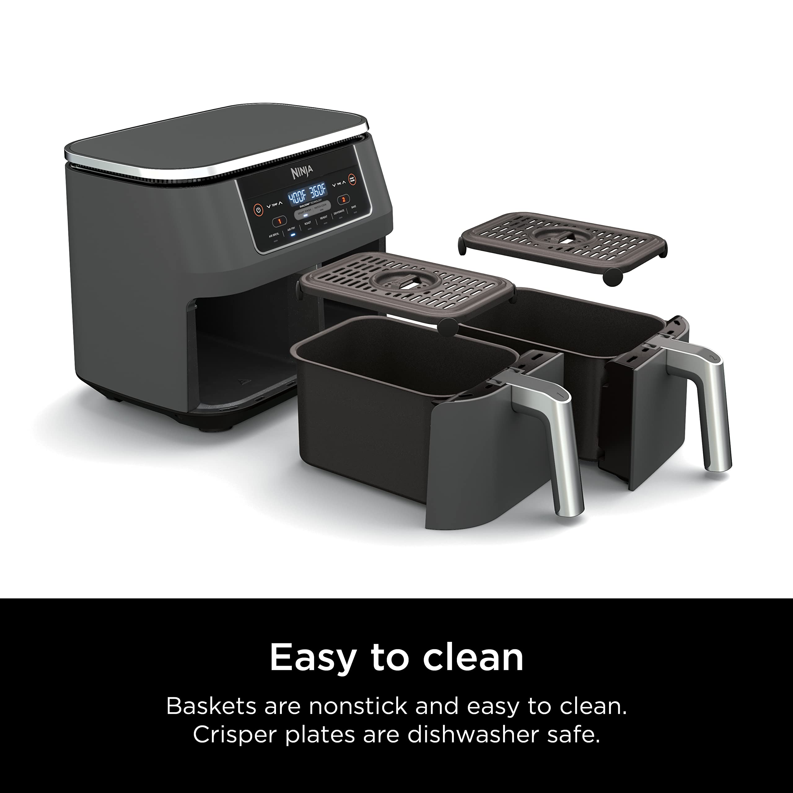 预发布站点、【Electronics】【BS】Ninja DZ201 Foodi 8 Quart 6-in-1 DualZone 2-Basket Air Fryer with 2 Independent Frying Baskets、-12345