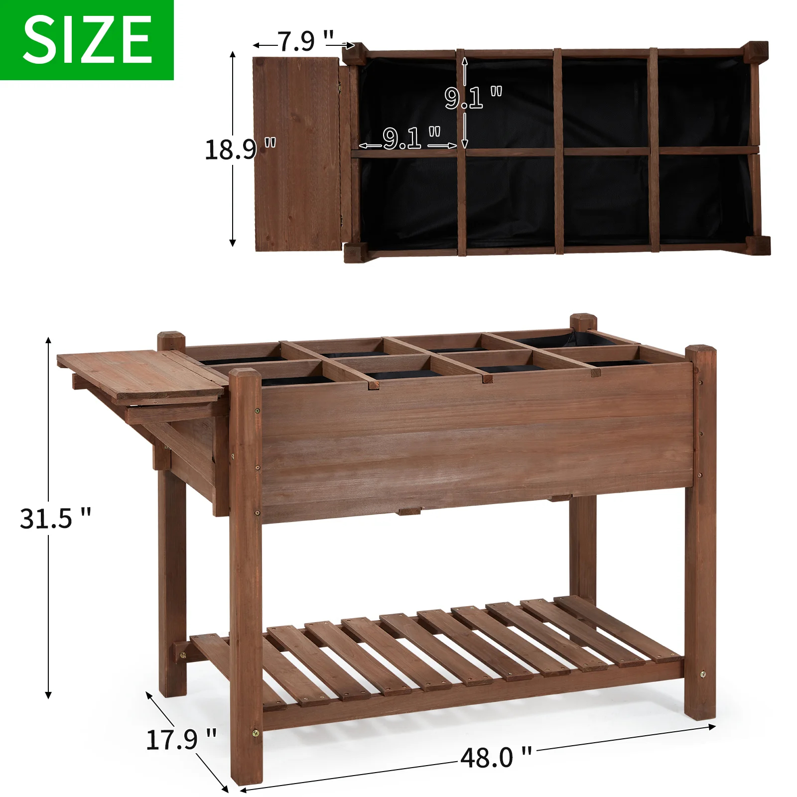 预发布站点、【Home&Garden】Fraser-James Wood Elevated Planter、-12345