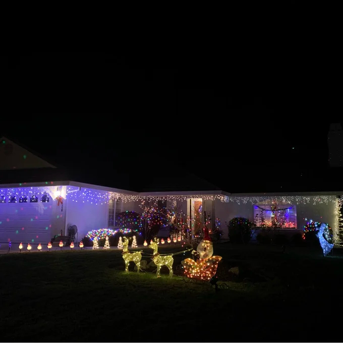 预发布站点、【Décor】Santa with 2 Deer Sleigh Christmas Decoration Lighted Display、-12345