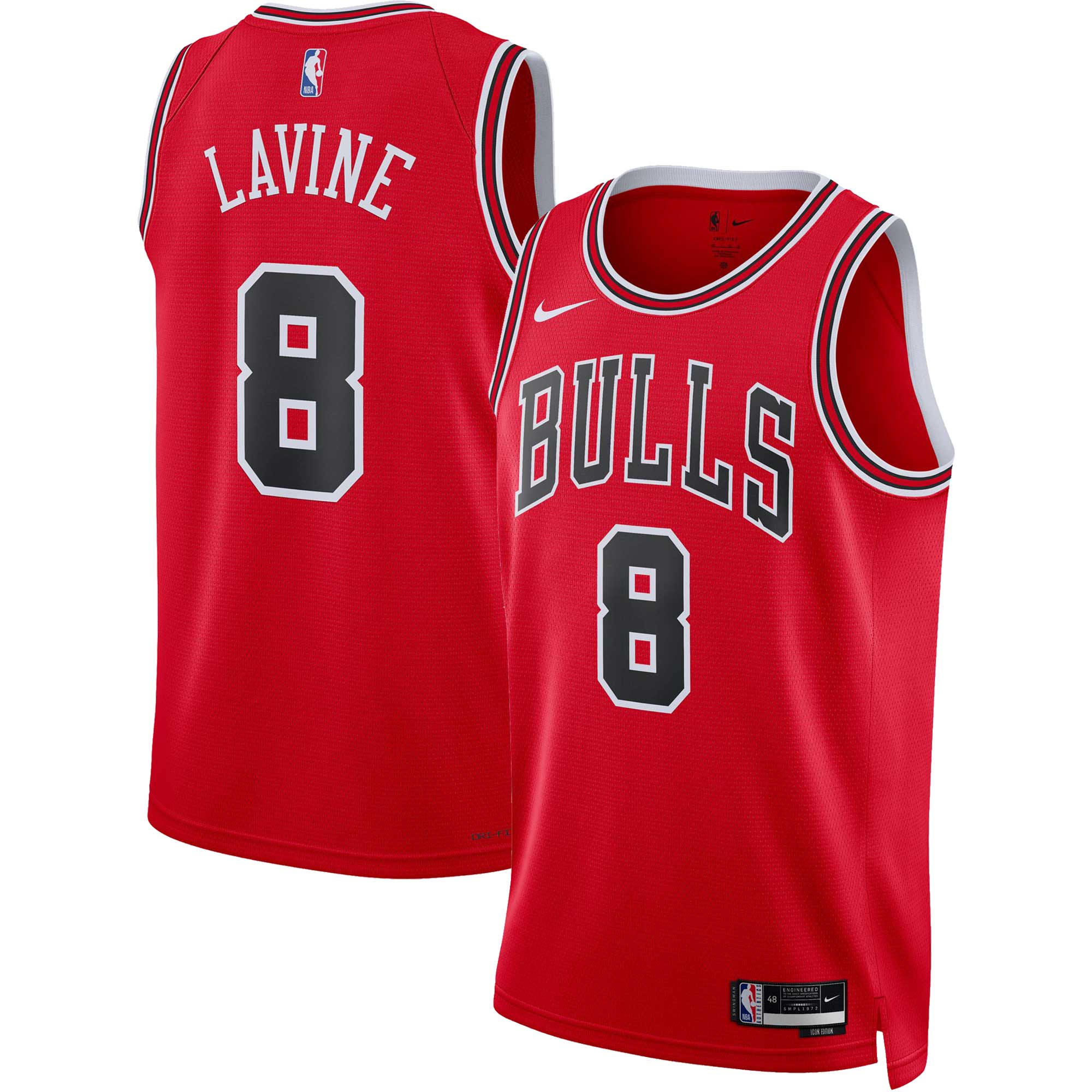 预发布站点、Zach LaVine Chicago Bulls Unisex Swingman Jersey - Association Edition - Red、FF-CUSTOM-12345