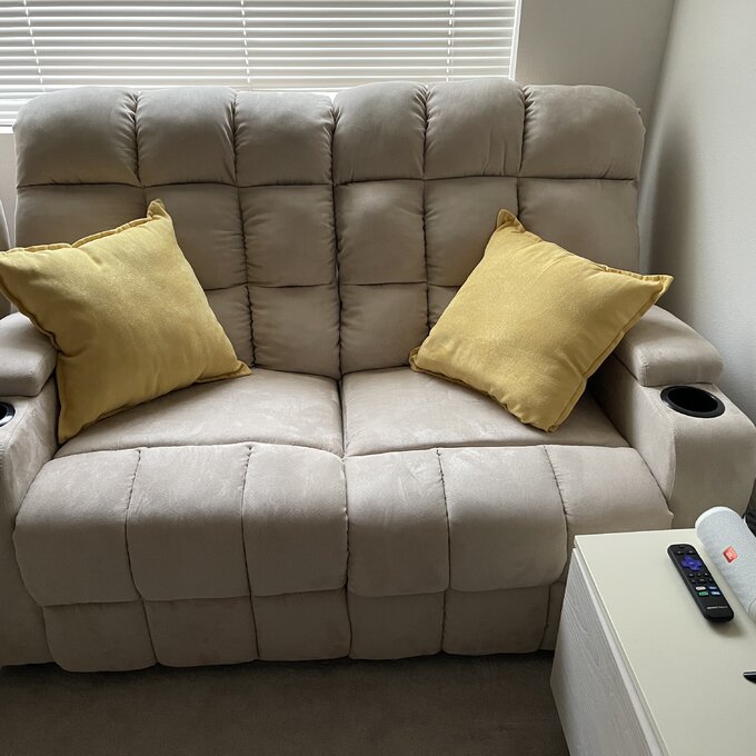 预发布站点、【Furniture】Grigor 57.5'' Wide Home Theater Loveseat with Cup Holder、-12345