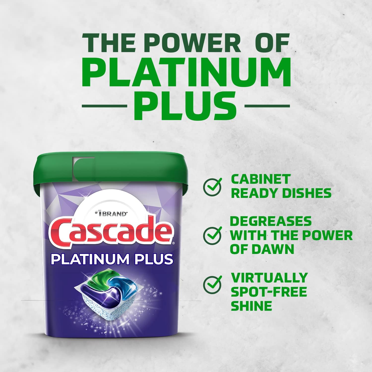 Cascade Platinum Plus Dishwasher Pods, Dish Detergent ActionPacs, Clean Lemon, 52 Count111mysite