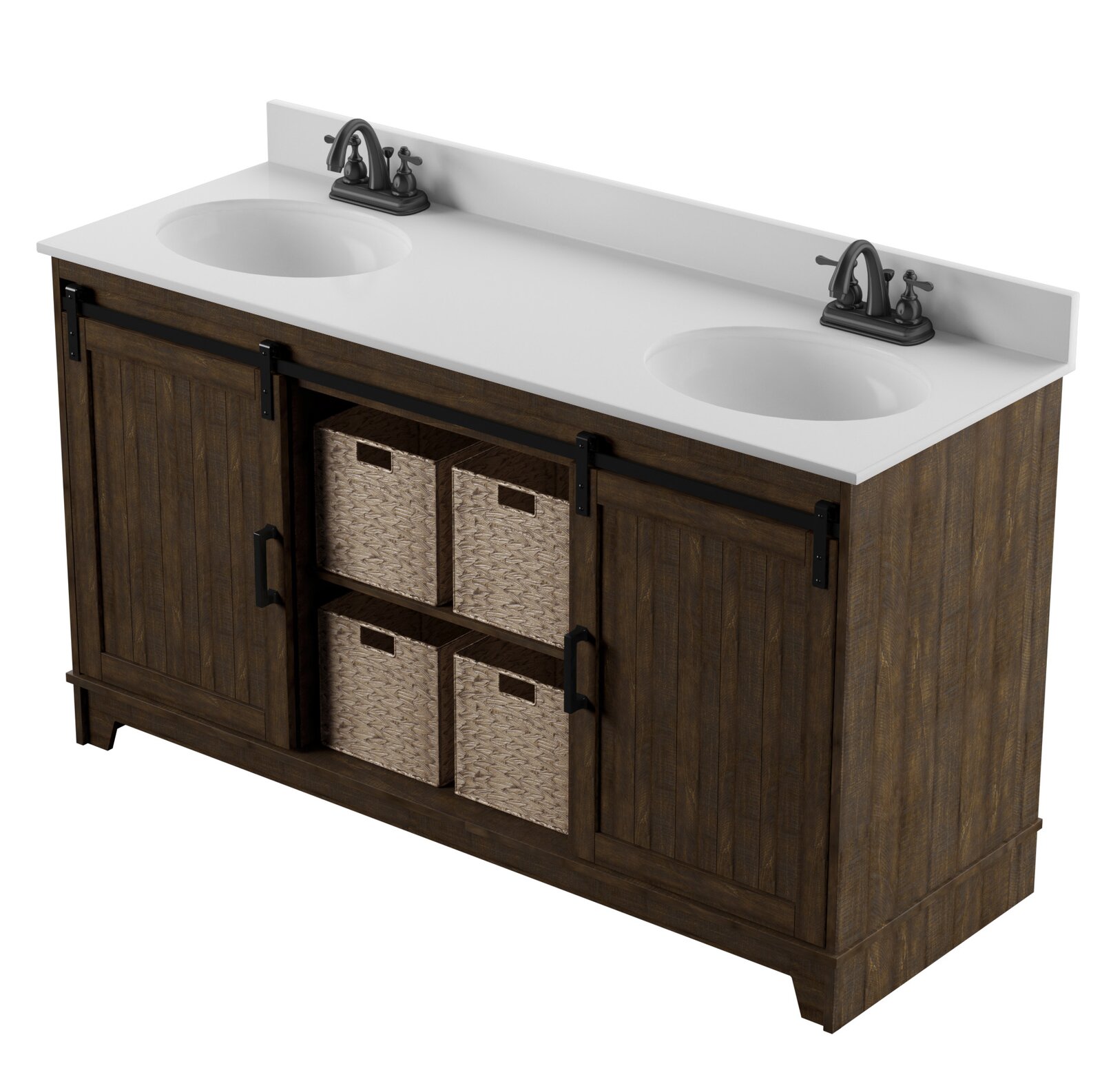 预发布站点、【Home Improvement】Braylen 60" Double Bathroom Vanity Set、-12345