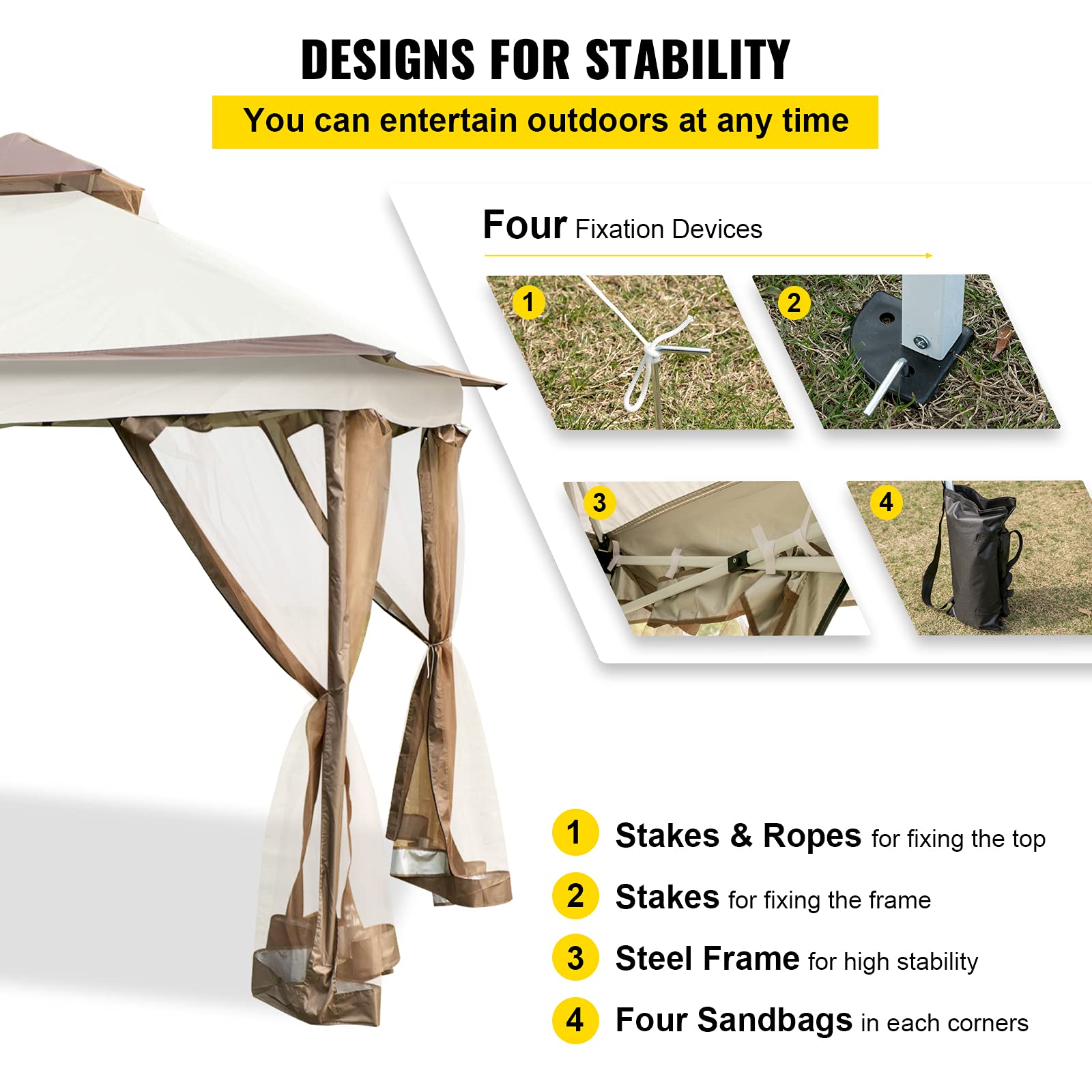 预发布站点、【Gazebo】Happybuy 12x12ft Outdoor Pop-Up Canopy Gazebo Starter Kit、mysite-12345