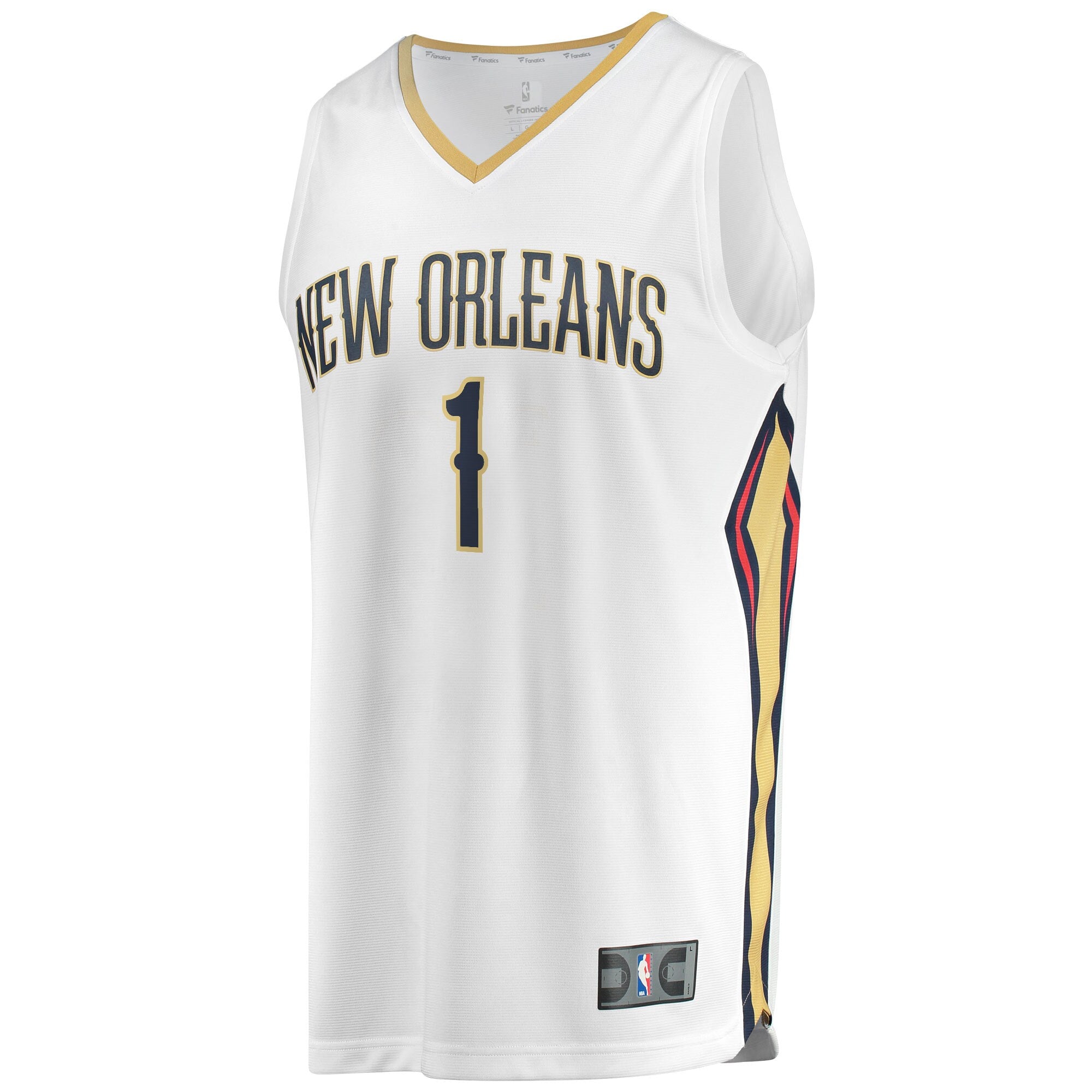 预发布站点、Zion Williamson New Orleans Pelicans Fanatics Branded Replica Fast Break Jersey White - Association Edition、FF-CUSTOM-12345