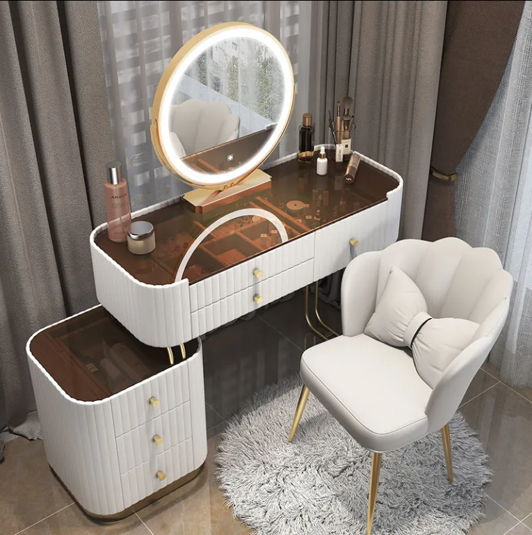 预发布站点、【Furniture】【BS】Modern Minimalist Slate Makeup Table Small Apartment Storage Cabinet Integrated Table、mysite-12345