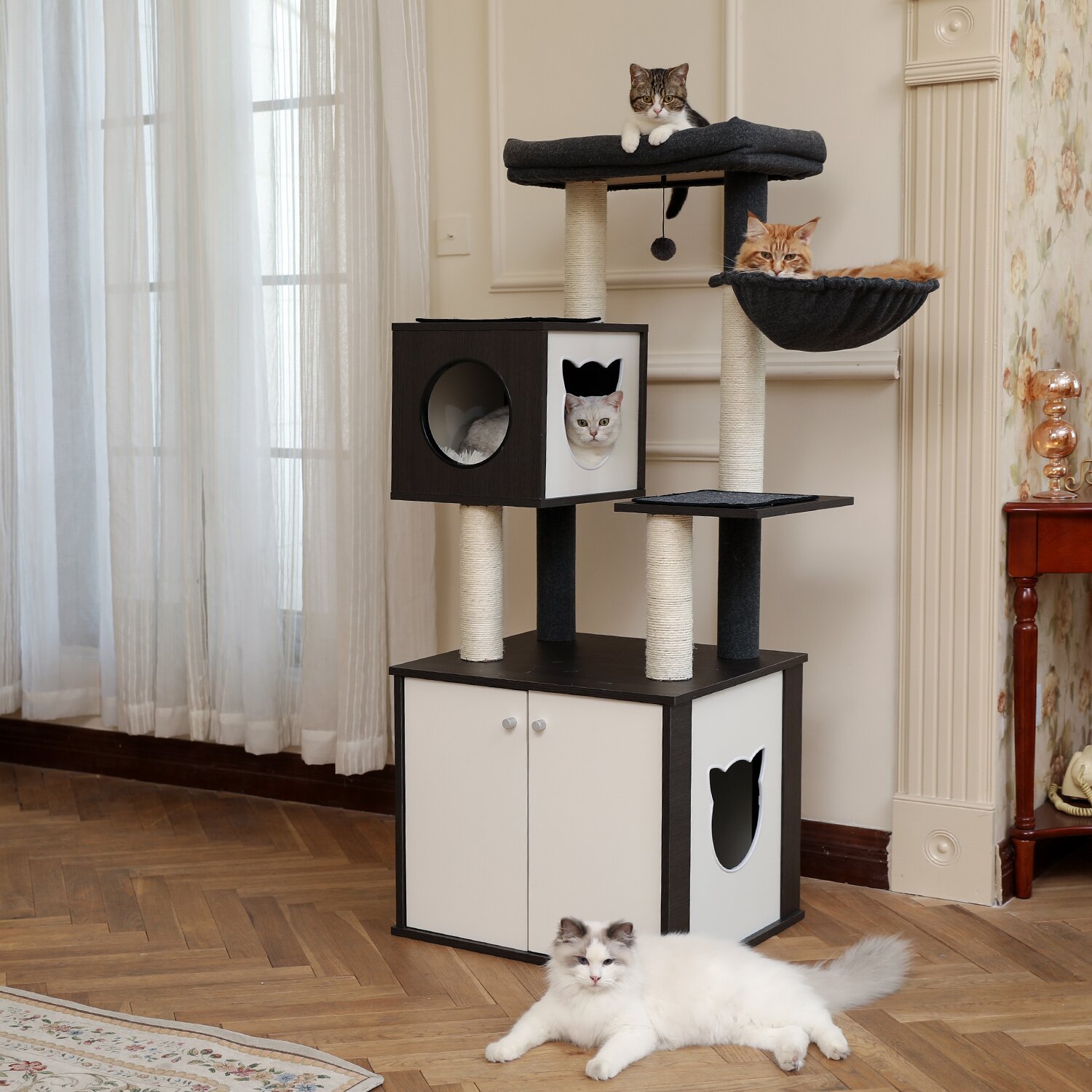 预发布站点、【Pet】59" Yinka Cat Tree or Condo、-12345