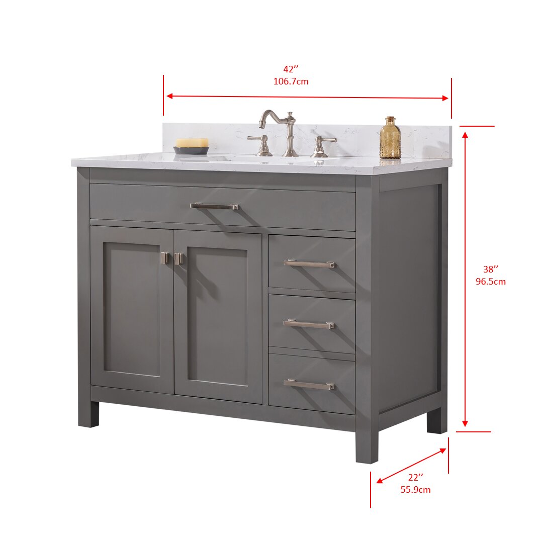 预发布站点、【Home Improvement】Atencio 42" Single Bathroom Vanity Set、-12345