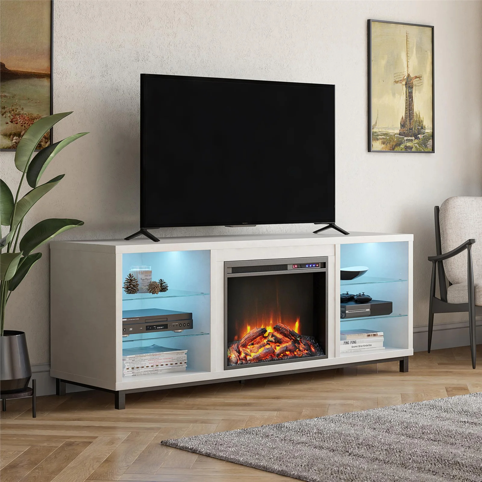 预发布站点、【Furniture】【BS】Vaske TV Stand for TVs up to 70" with Fireplace Included、-12345