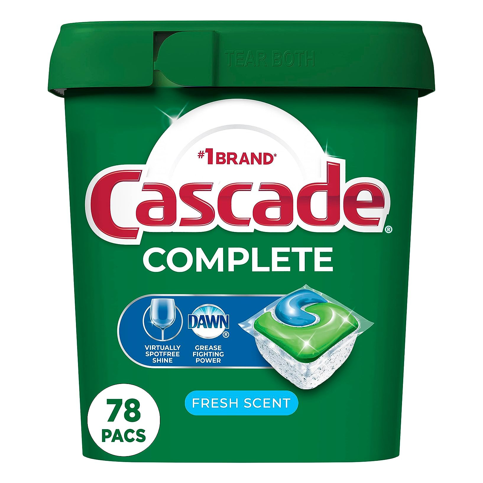 Cascade Complete Dishwasher Pods, Dishwasher tabs, Dish Washing Pods for Dishwasher, Dishwasher tablets, Lemon Scent ActionPacs, 78 Count111mysite