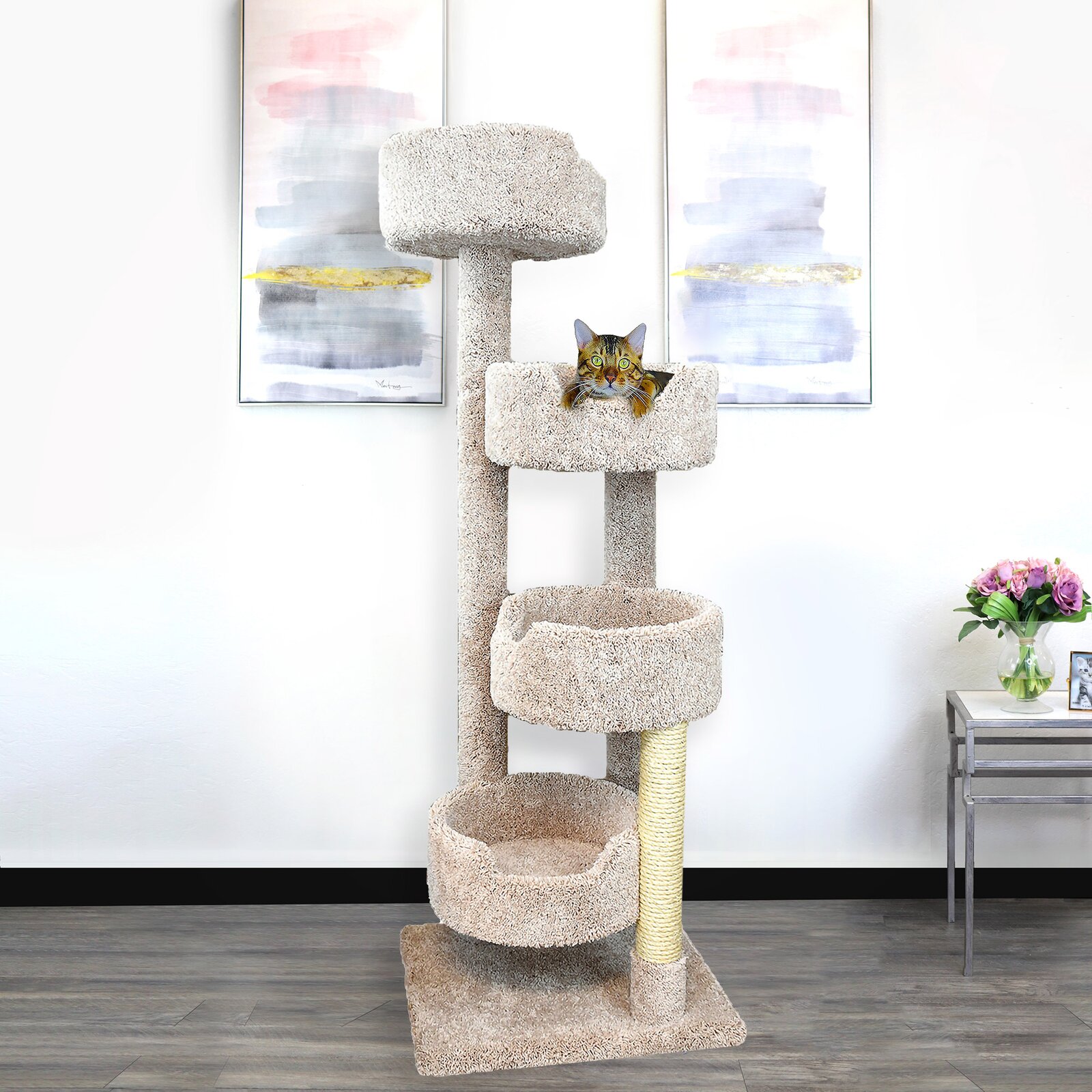 预发布站点、【Pet】64" New Stairway Cat Condo、-12345