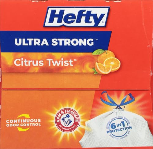 Hefty Ultra Strong Tall Kitchen Trash Bags, Citrus Twist Scent, 13 Gallon, 40 Count111mysite