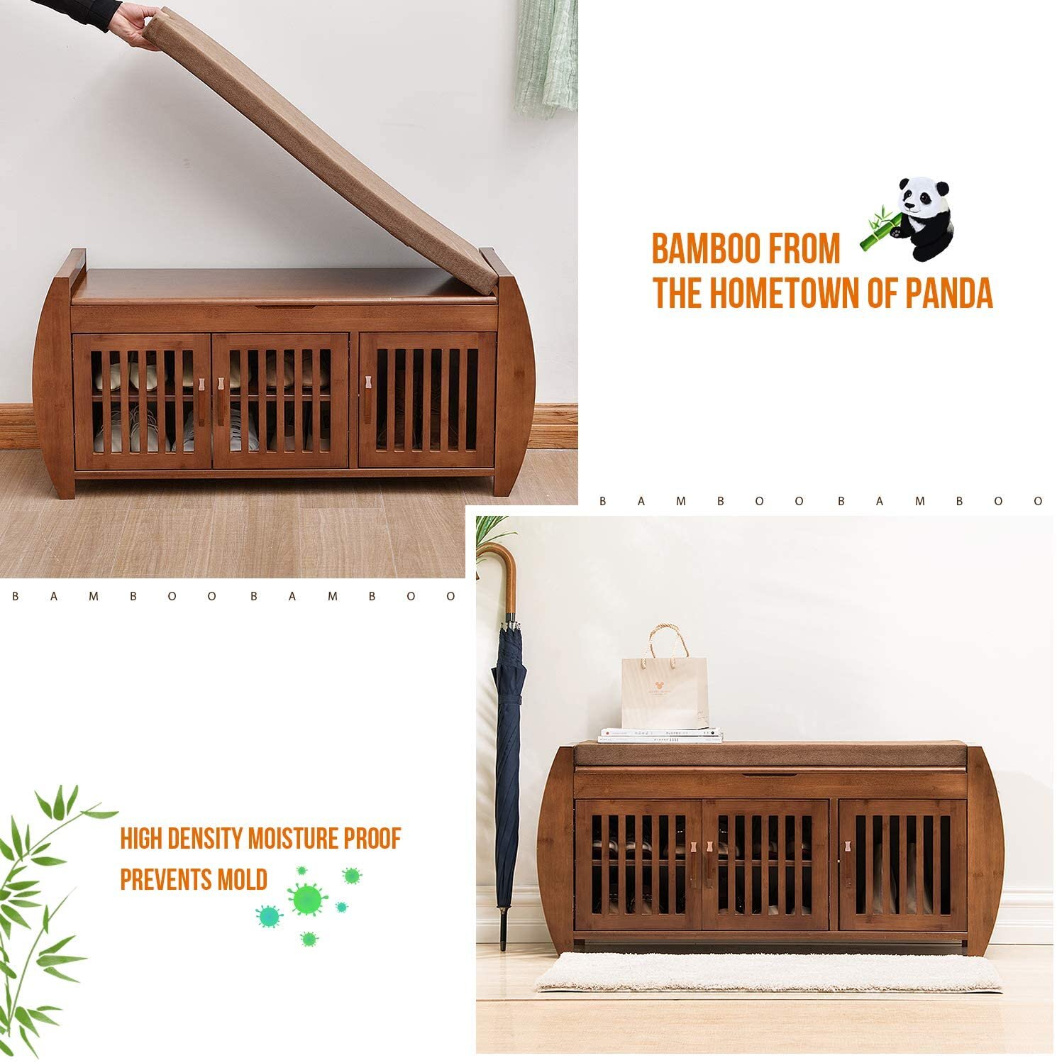 预发布站点、【Furniture】10 Pair Shoe Storage Bench、-12345