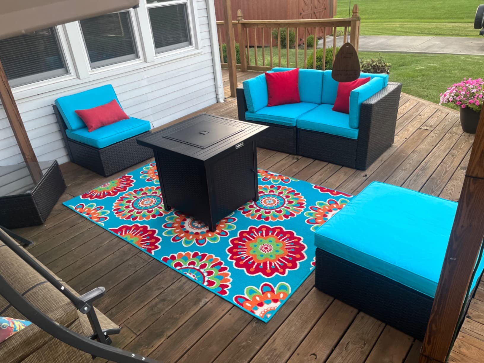 预发布站点、【Furniture】5 Pcs Patio Furniture Sets, All-Weather Brown PE Wicker Outdoor Couch Sectional Patio Set、mysite-12345