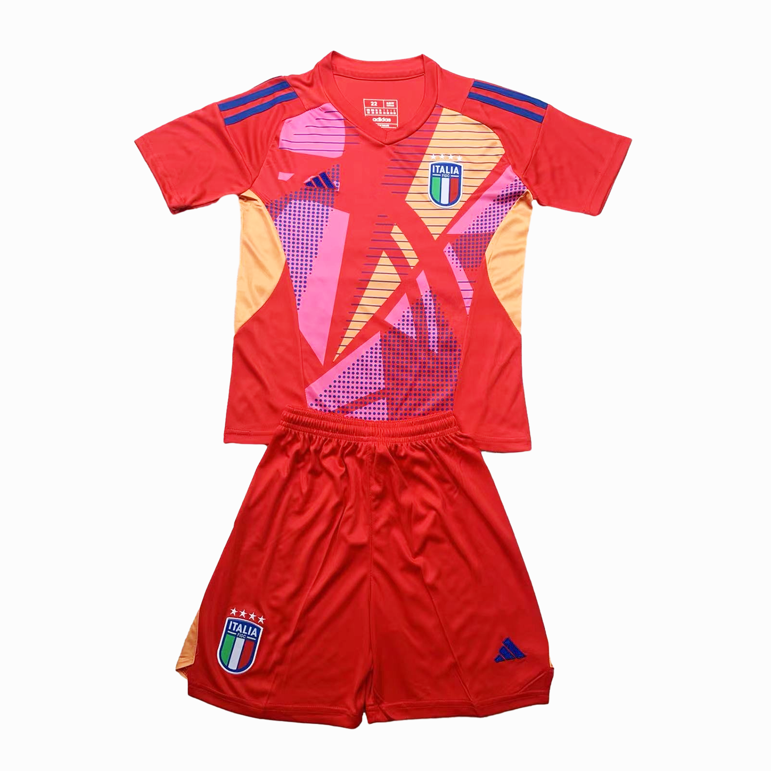 Italy 2024 Goalkeeper Kids Kit - Red111