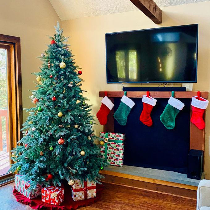 预发布站点、【Décor】Frosted Arctic 90'' Lighted Artificial Spruce Christmas Tree、-12345