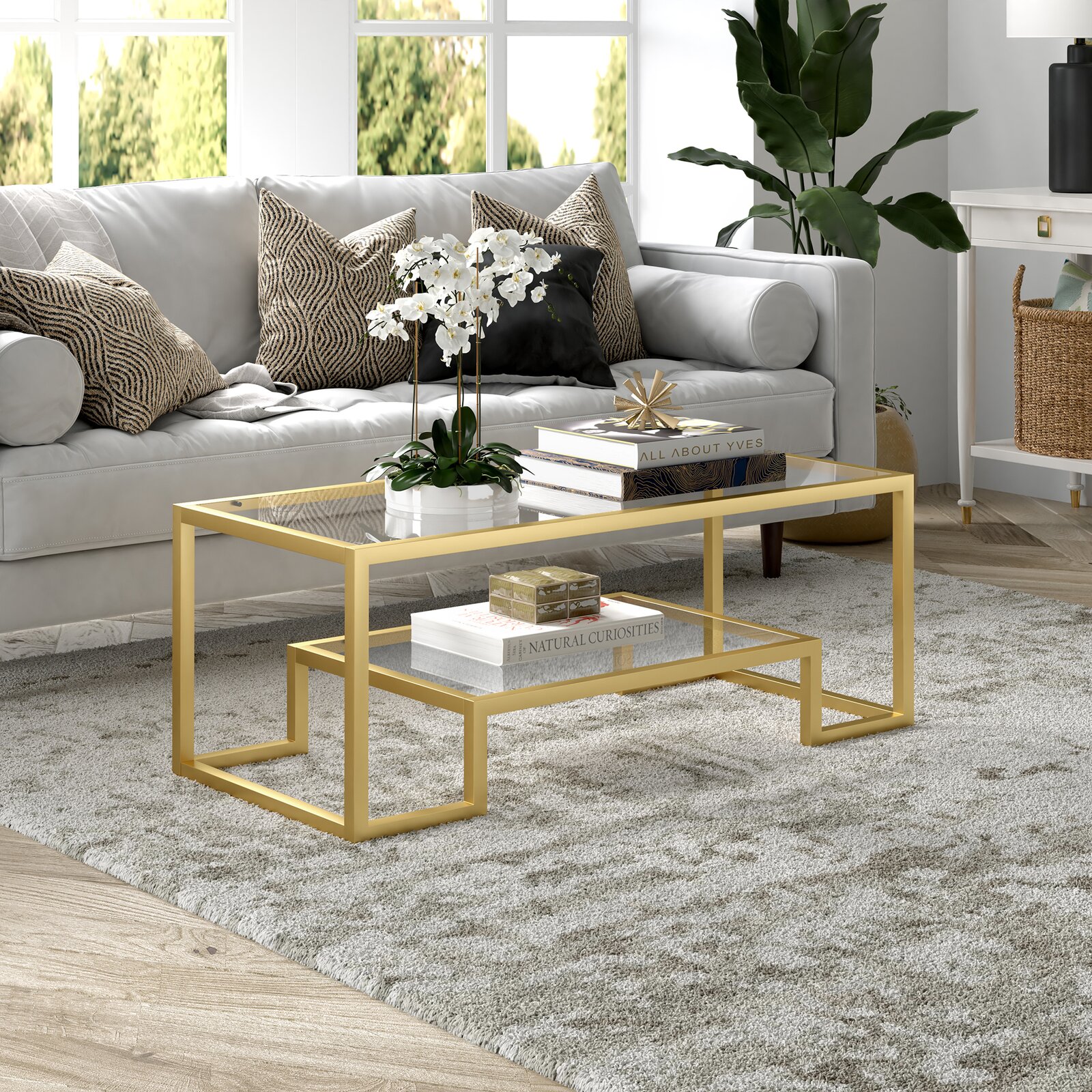 预发布站点、【Furniture】Shumake Frame Coffee Table with Storage、-12345