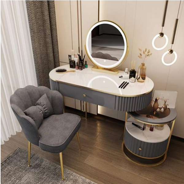 预发布站点、【Furniture】Cosmetic Dressing Table with Mirror, Bedroom Dressing Table Stool Cover, Dressing Table Set、mysite-12345