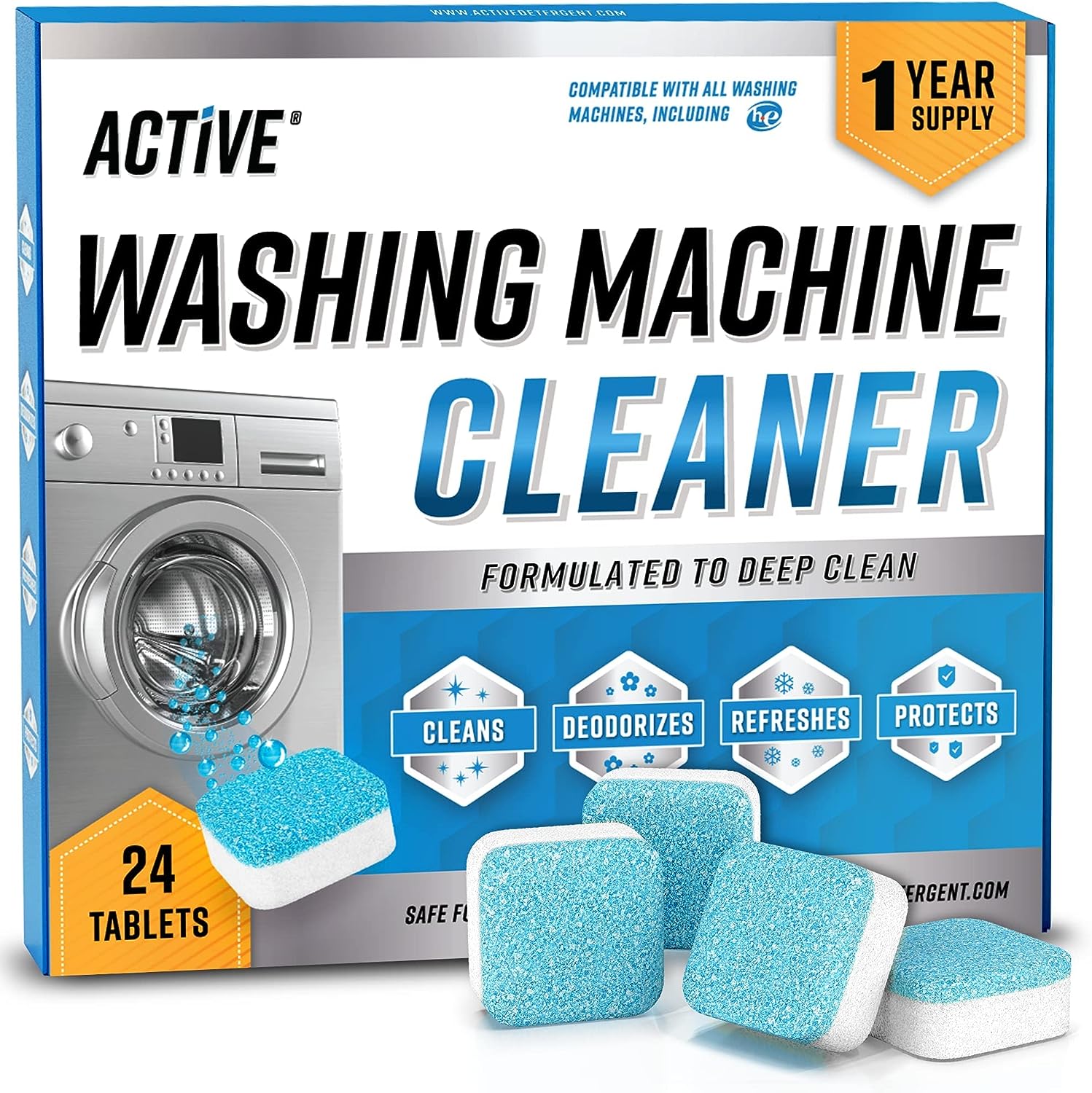 Washing Machine Dishwasher & Disposal Cleaning Tablets - Appliance Refresh Bundle Includes 12 Month Supply Dishwasher Cleaner Deodorizer, Washer Descaler, Disposer Freshener Deep Cleaning - 72 Tablets111mysite