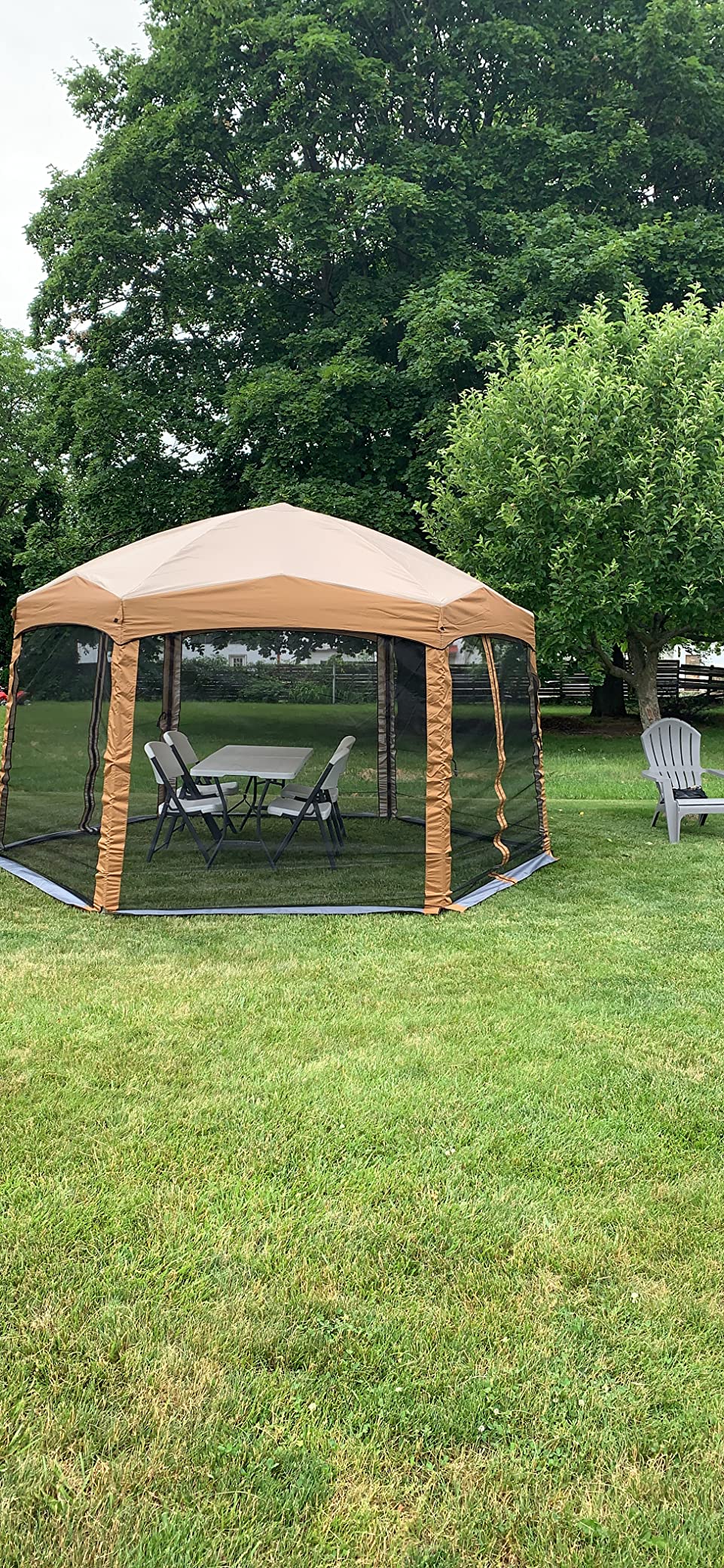 预发布站点、【Gazebo】Pop Up Gazebo 6 Sided Screened Canopy Tent Outdoor Screen House(Beige)、mysite-12345