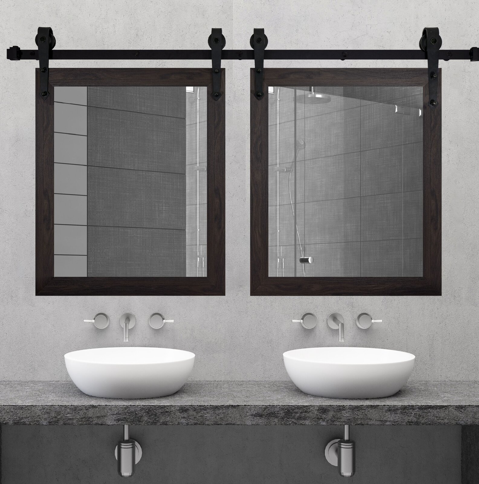 预发布站点、【Home Improvement】Herzberg Rectangle Wood Wall Mirror、-12345