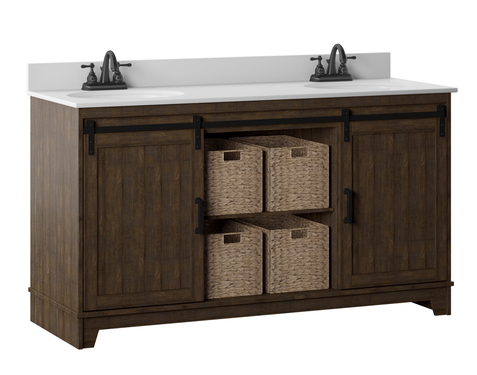 预发布站点、【Home Improvement】Braylen 60" Double Bathroom Vanity Set、-12345