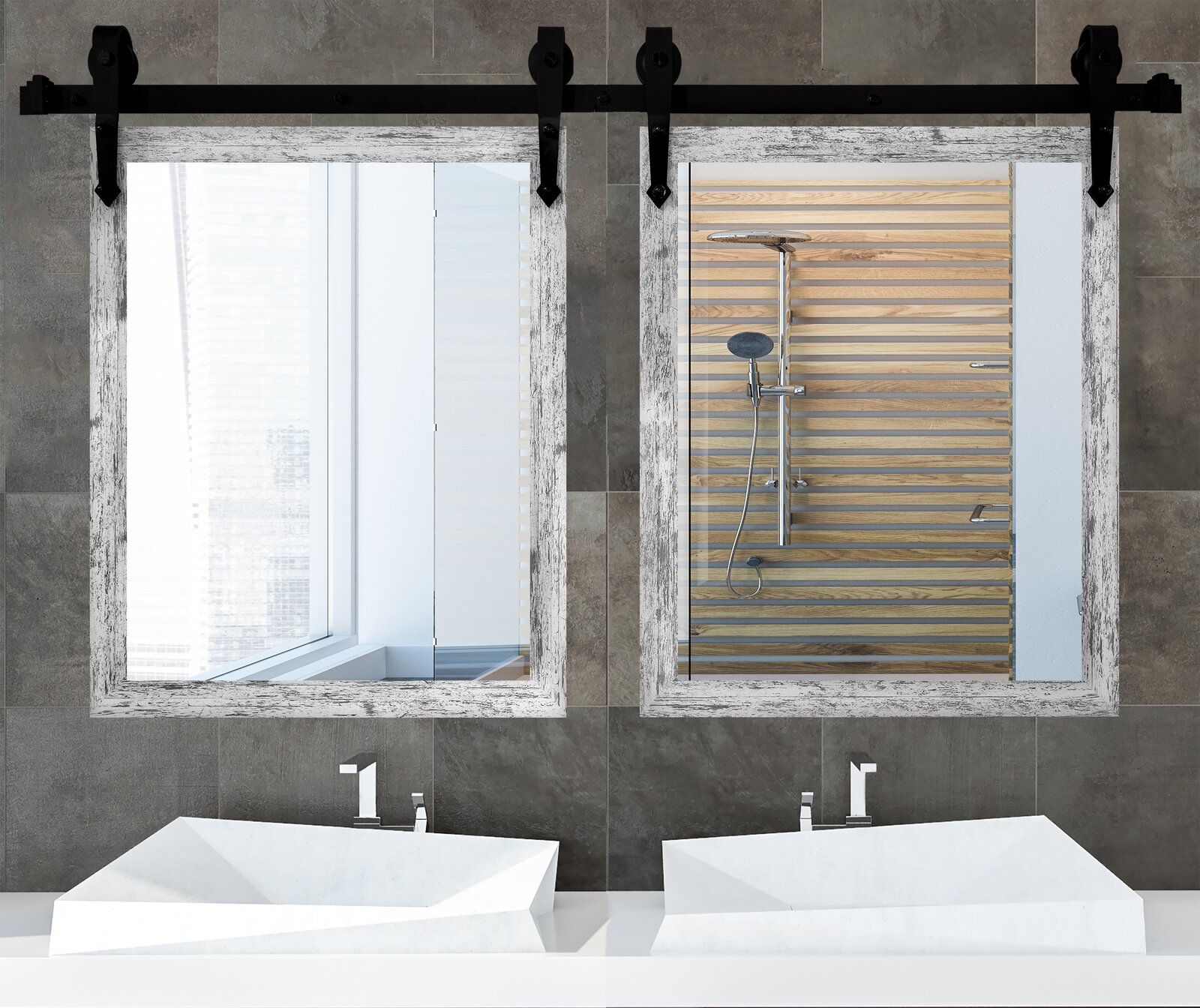 预发布站点、【Home Improvement】Herzberg Rectangle Wood Wall Mirror、-12345